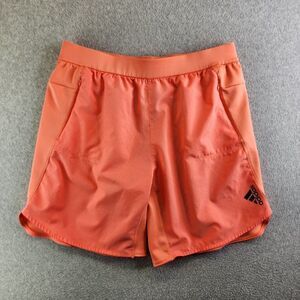 Adidas Shorts Mens XL Orange Designed For Training Zip Pockets 9" Inseam IC2041